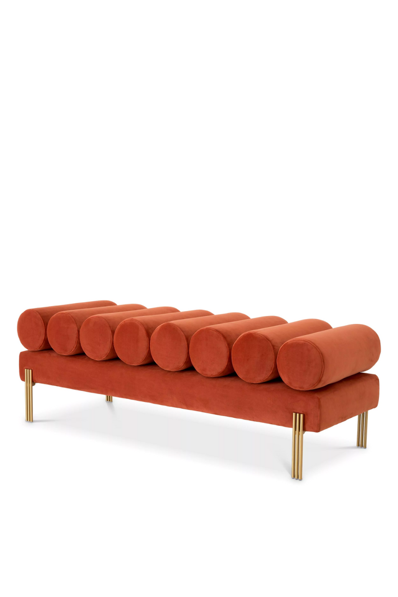 Banc en velours orange | Eichholtz Oxley | Meubleluxe.fr