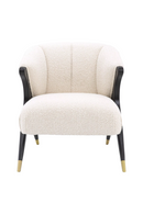 Fauteuil bouclé crème | Eichholtz Pavone | Meubleluxe.fr