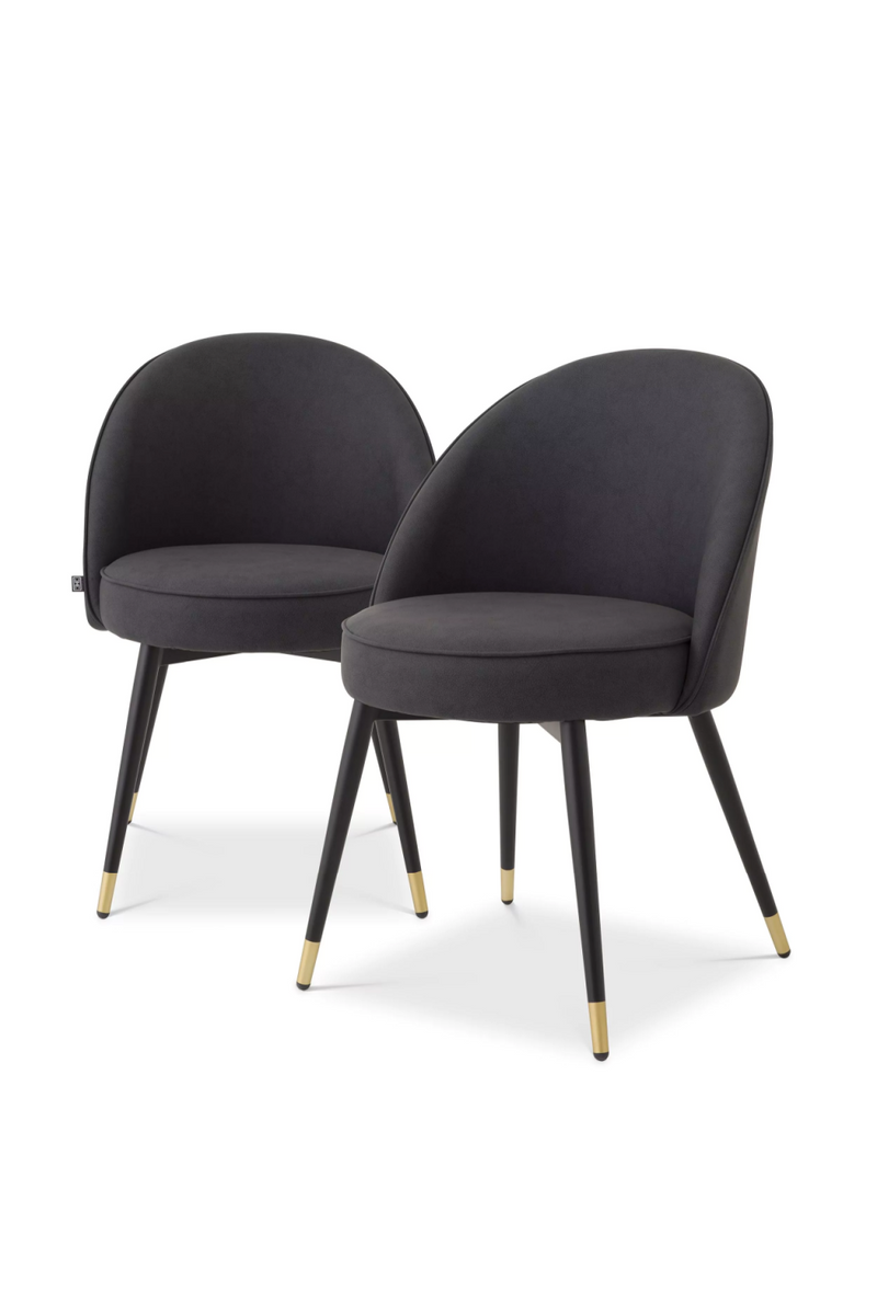 Chaise de salle à manger gris foncé (lot de 2) | Eichholtz Cooper | Meubleluxe.fr