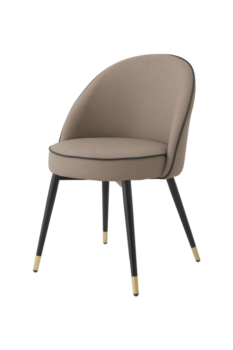 Chaise de salle à manger en cuir beige (lot de 2) | Eichholtz Cooper | Meubleluxe.fr