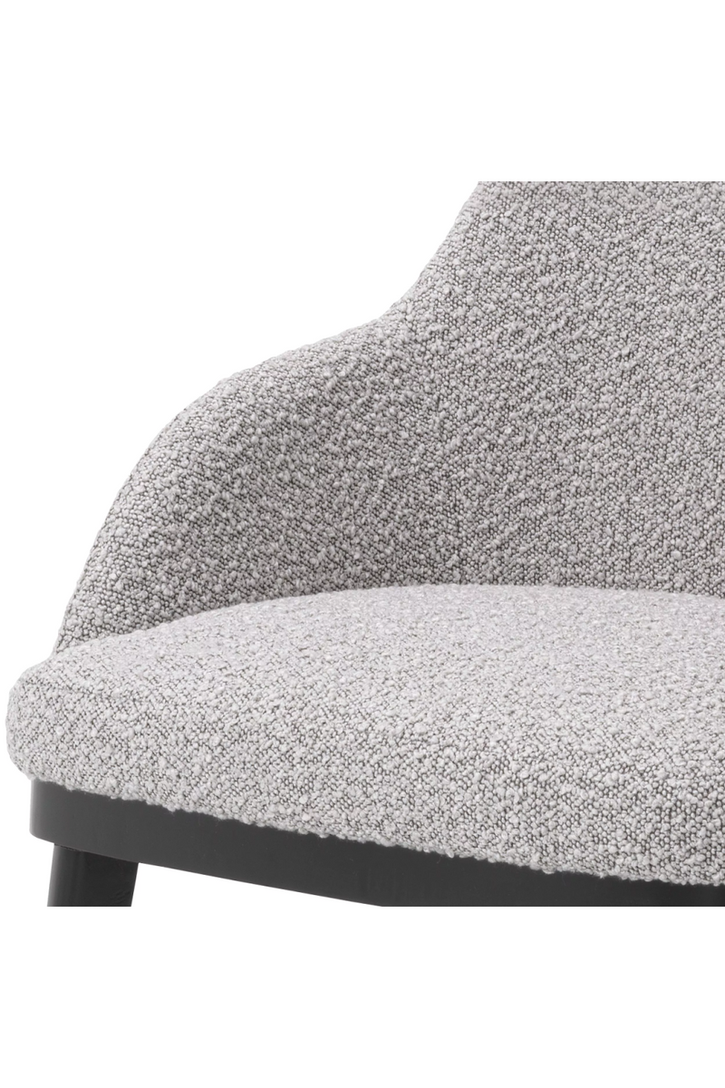 Chaise de salle à manger bouclé gris | Eichholtz Costa | Meubleluxe.fr