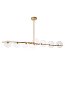 Lustre en laiton vieilli et en verre | Eichholtz Spezia | Meubleluxe.fr