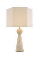 Lampe de table en travertin et laiton vieilli | Eichholtz Novak | Meubleluxe.fr