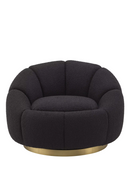 Fauteuil pivotant bouclé crème | Eichholtz Inger | Meubleluxe.fr