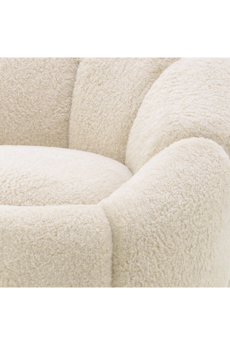 Fauteuil pivotant Brisbane crème | Eichholtz Inger | Meubleluxe.fr