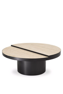 Table basse en bronze et travertin | Eichholtz Excelsior | Meubleluxe.fr
