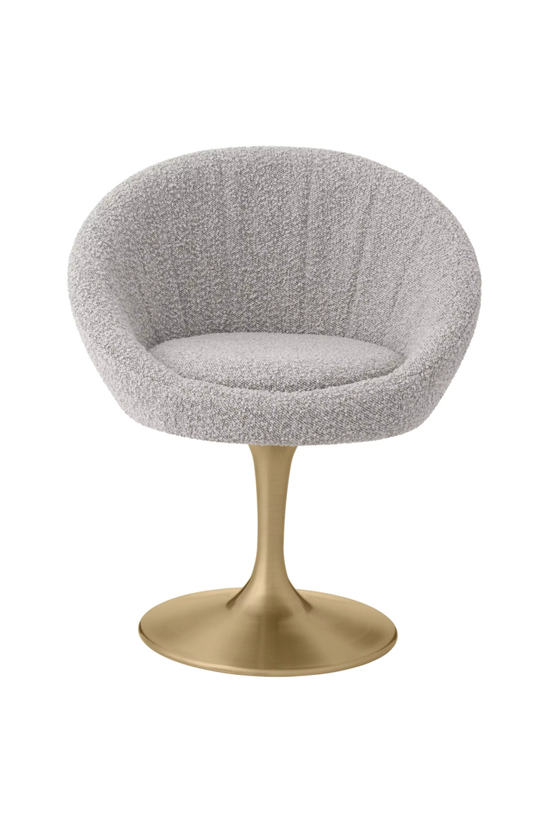 Chaise de salle à manger pivotante bouclé gris | Eichholtz O'neill | Meubleluxe.fr