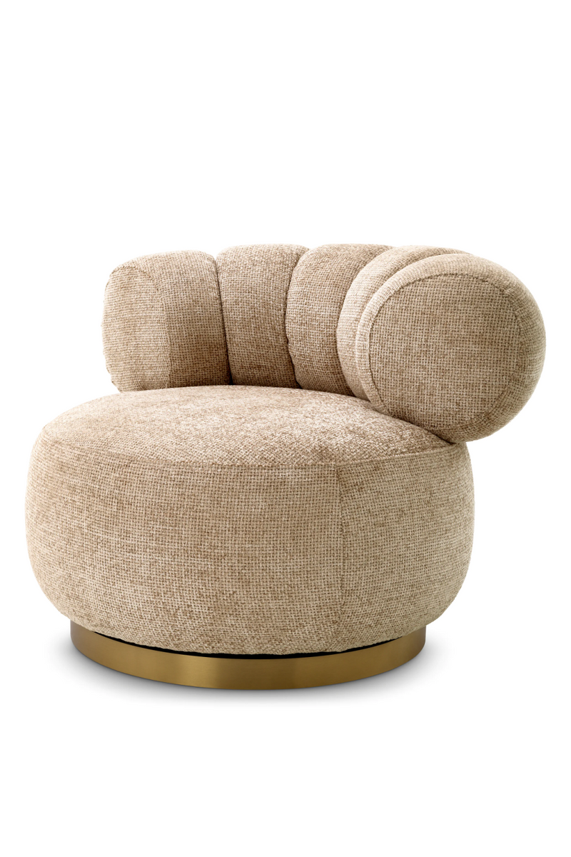 Fauteuil en Lyssa sable | Eichholtz Phedra | Meubleluxe.fr