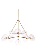 Lustre en laiton vieilli à 10 globes | Eichholtz Bermude | Meubleluxe.fr