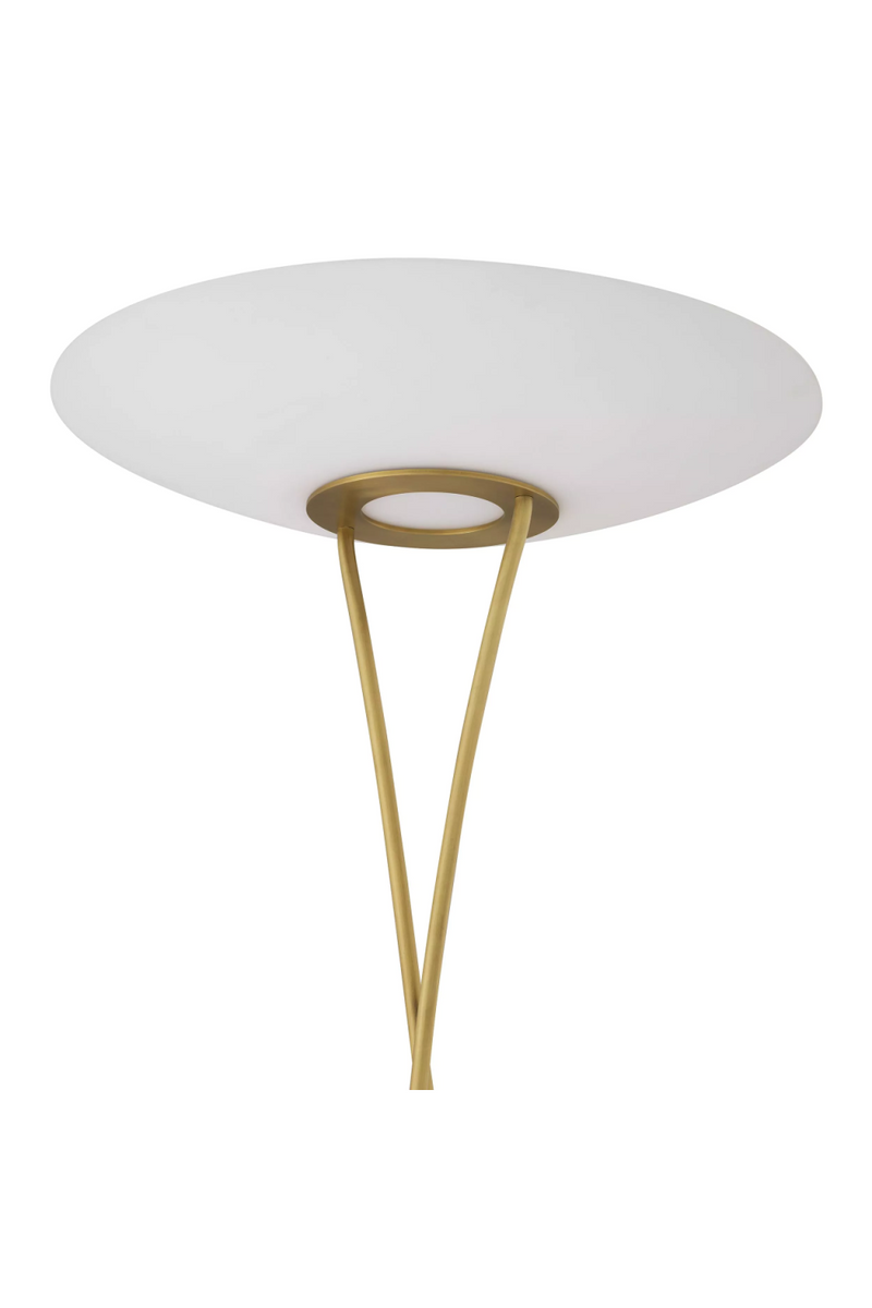 Lampadaire en laiton vieilli et verre blanc | Eichholtz Laila | Meubleluxe.fr