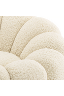 Fauteuil pivotant molletonné blanc | Eichholtz Mello | Meubleluxe.fr