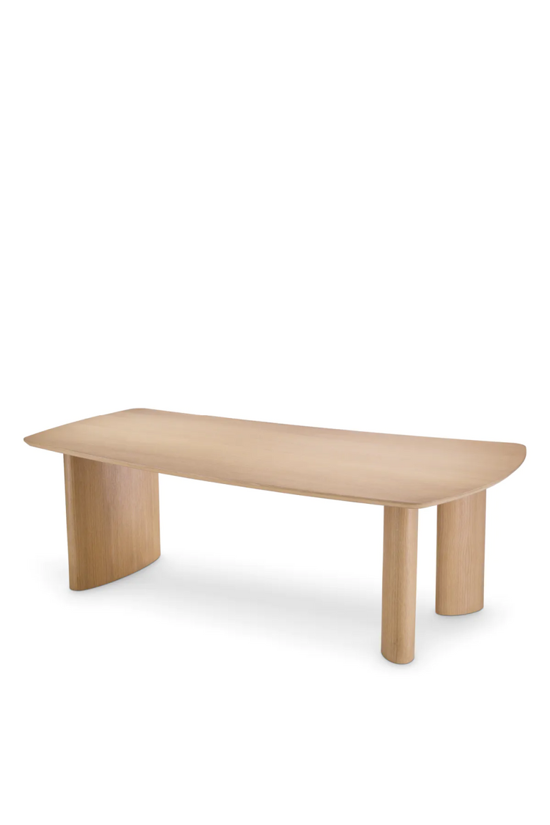 Table de salle à manger en chêne naturel | Eichholtz Bergman S | Meubleluxe.fr