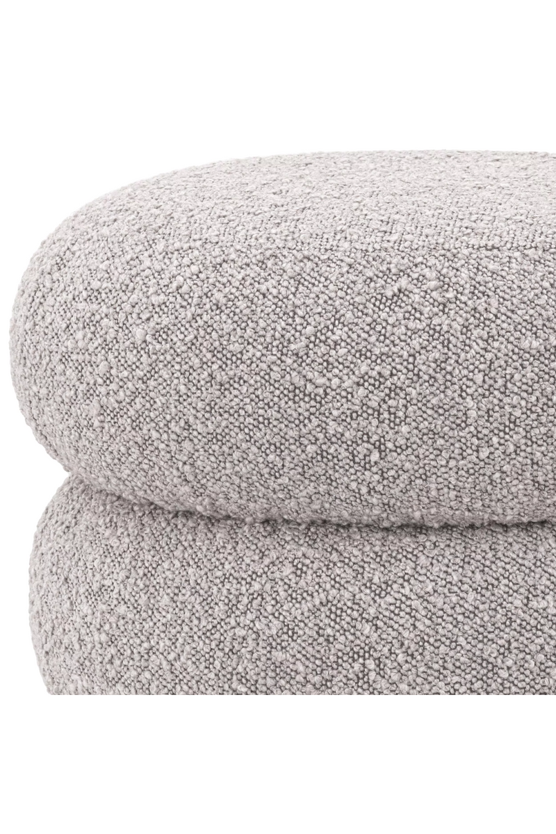 Pouf bouclé gris | Eichholtz Tulum | Meubleluxe.fr