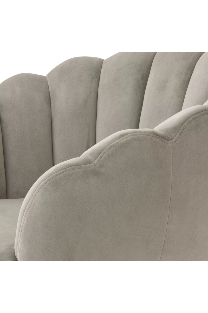 Chaise de salle à manger en velours gris | Eichholtz Luzern | Meubleluxe.fr