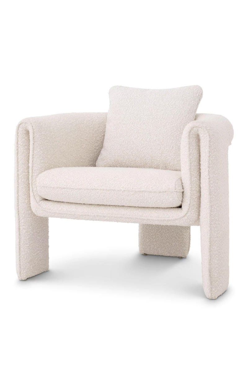 Fauteuil bouclé crème | Eichholtz Toto | Meubleluxe.fr