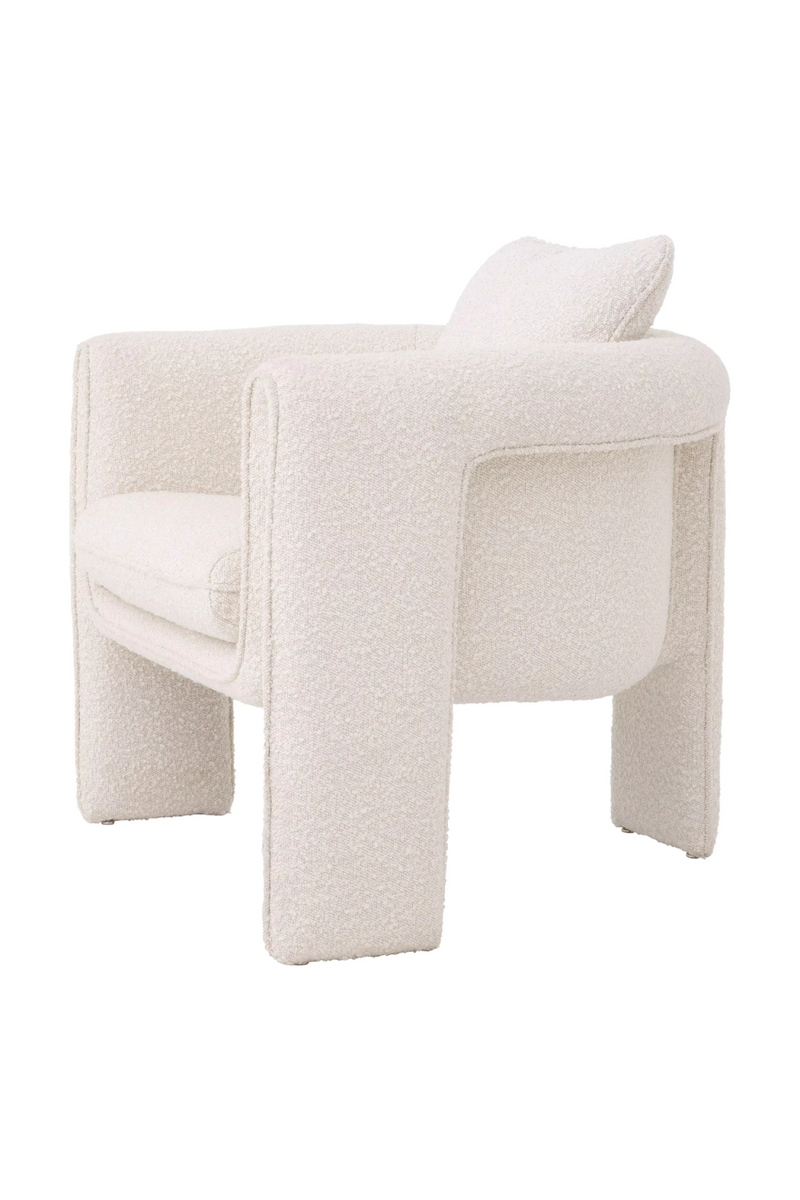 Fauteuil bouclé crème | Eichholtz Toto | Meubleluxe.fr