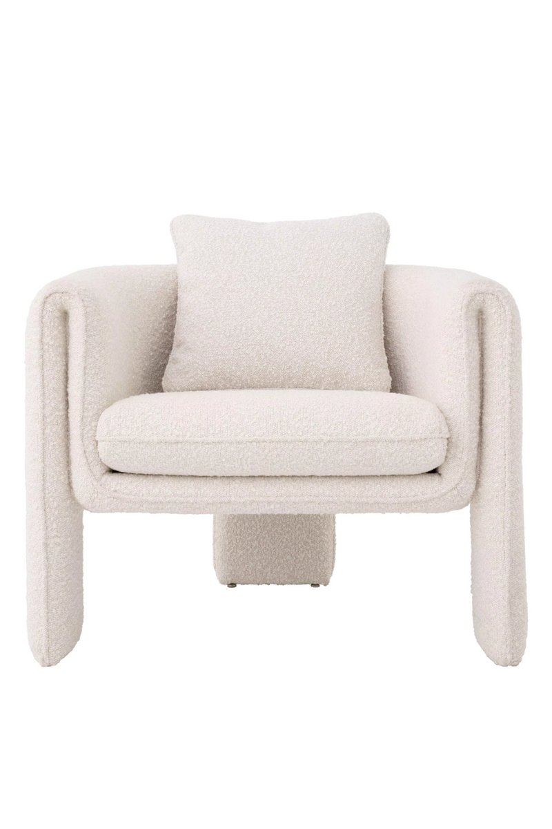 Fauteuil bouclé crème | Eichholtz Toto | Meubleluxe.fr