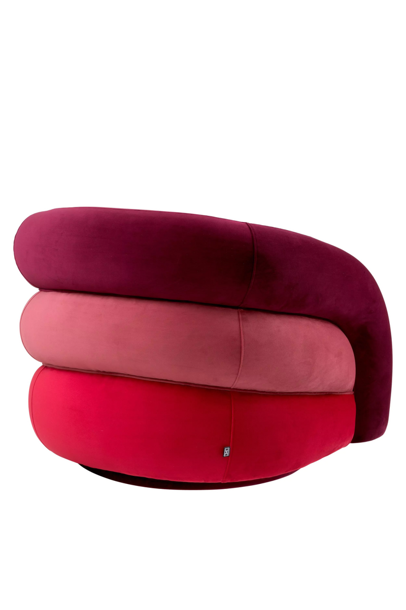 Fauteuil en velours rose tricolore | Eichholtz Novelle | Meubleluxe.fr