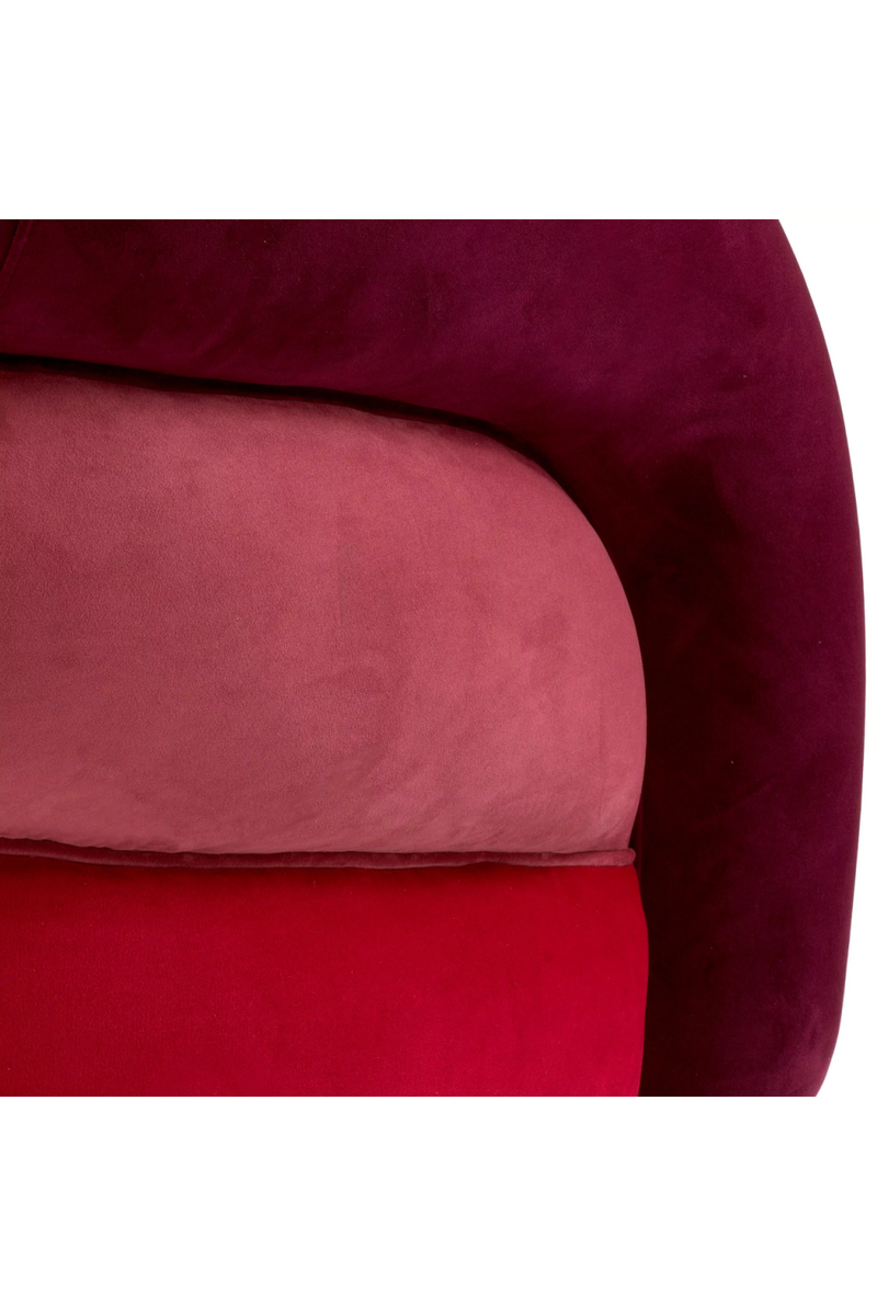 Fauteuil en velours rose tricolore | Eichholtz Novelle | Meubleluxe.fr