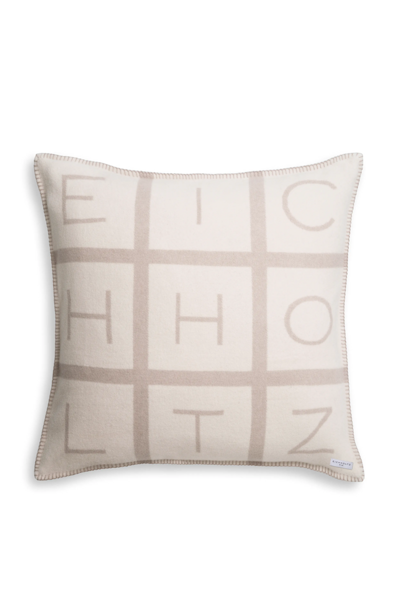 Coussin décoratif taupe en laine | Eichholtz Zera S | Meubleluxe.fr