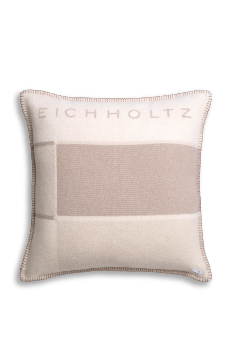 Coussin décoratif taupe en laine | Eichholtz Thana S | Meubleluxe.fr