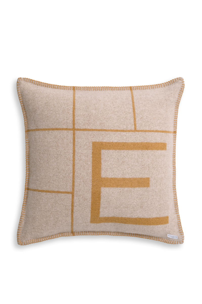 Coussin décoratif camel en laine | Eichholtz Rhoda S | Meubleluxe.fr