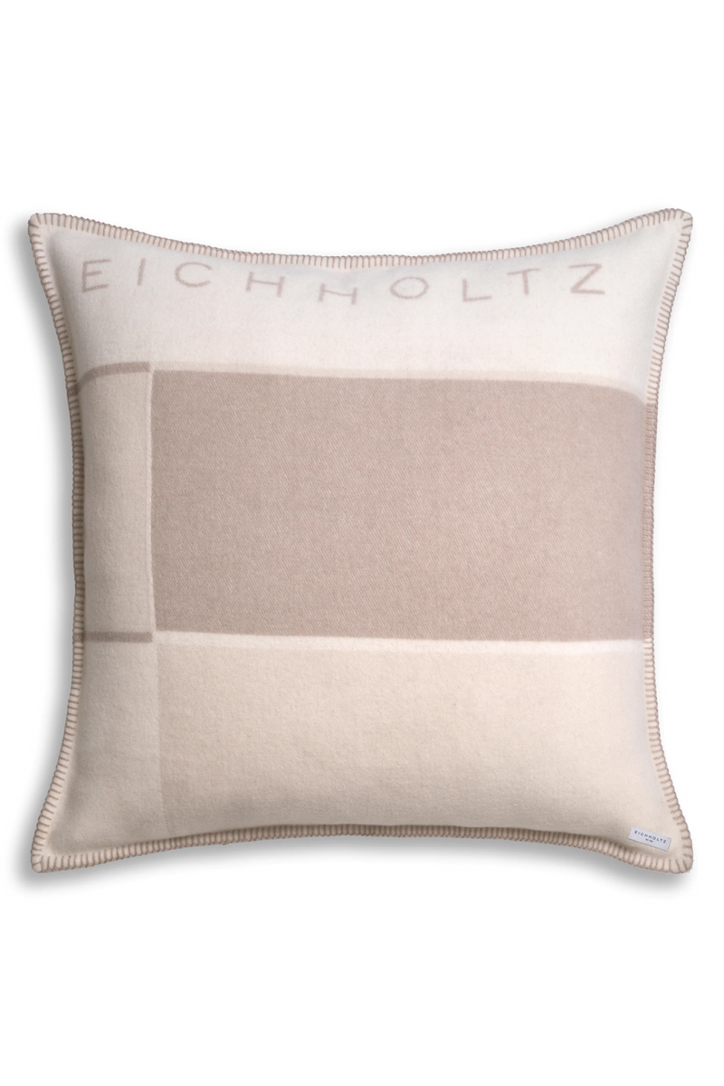 Coussin décoratif taupe en laine | Eichholtz Thana L | Meubleluxe.fr