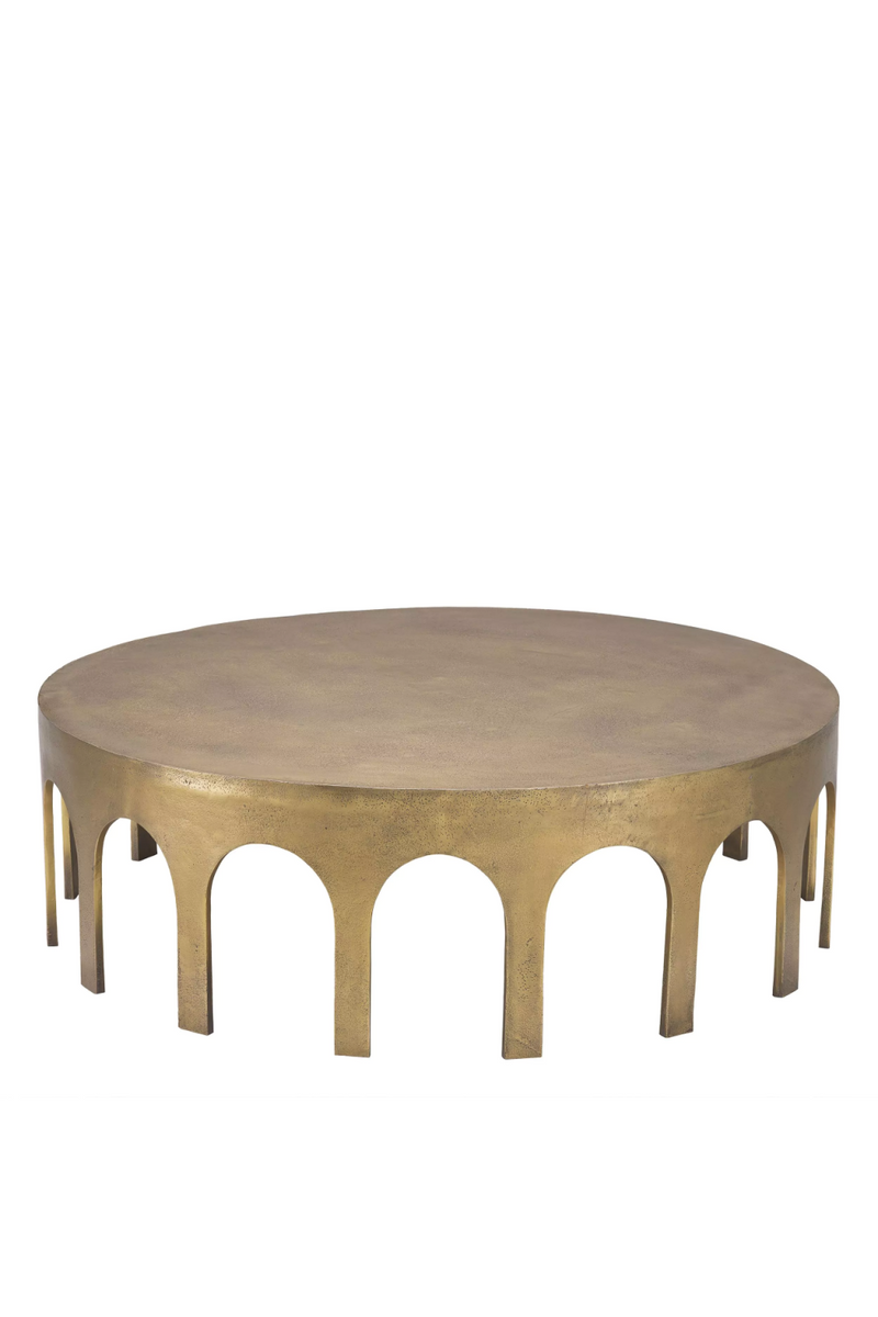 Table basse arquée en laiton vieilli | Eichholtz Gardini | Meubleluxe.fr