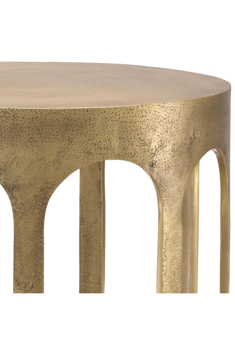 Table d'appoint arquée en laiton vieilli | Eichholtz Gardini | Meubleluxe.fr