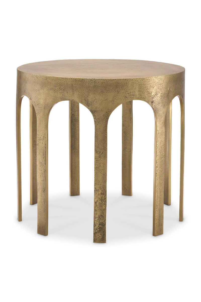 Table d'appoint arquée en laiton vieilli | Eichholtz Gardini | Meubleluxe.fr