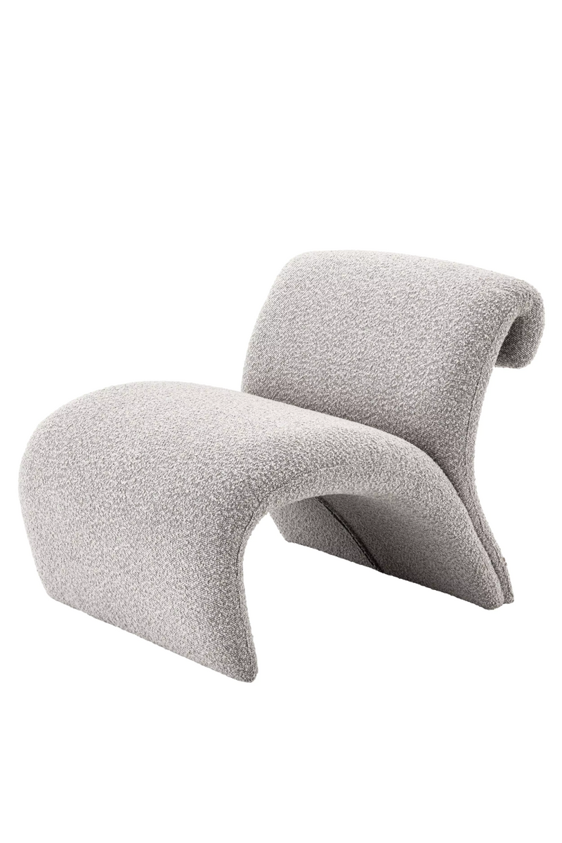 Fauteuil bouclé gris | Eichholtz Vignola | Meubleluxe.fr