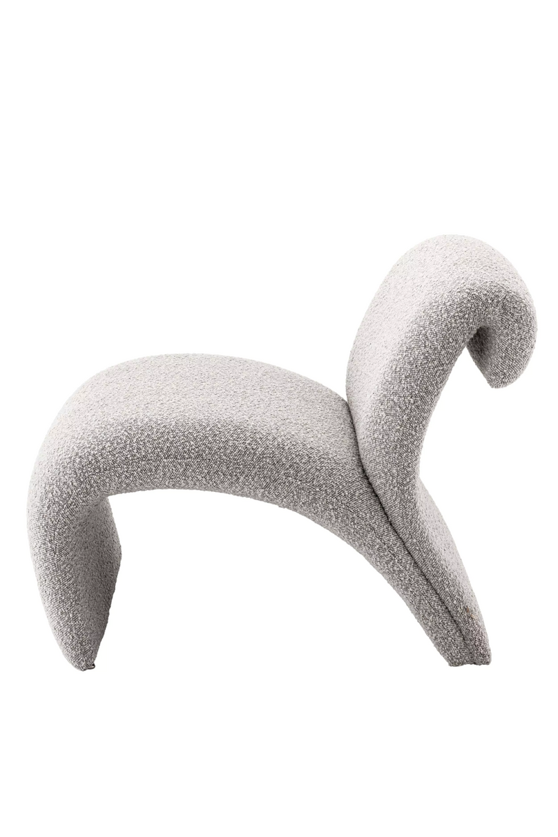 Fauteuil bouclé gris | Eichholtz Vignola | Meubleluxe.fr