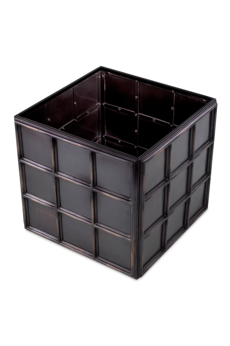 Jardinière carrée en bronze | Eichholtz Grid M | Meubleluxe.fr