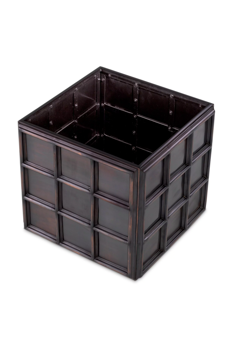 Jardinière carrée en bronze | Eichholtz Grid S | Meubleluxe.fr