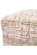 Pouf ivoire en jute et laine | Eichholtz Amon | Meubleluxe.fr