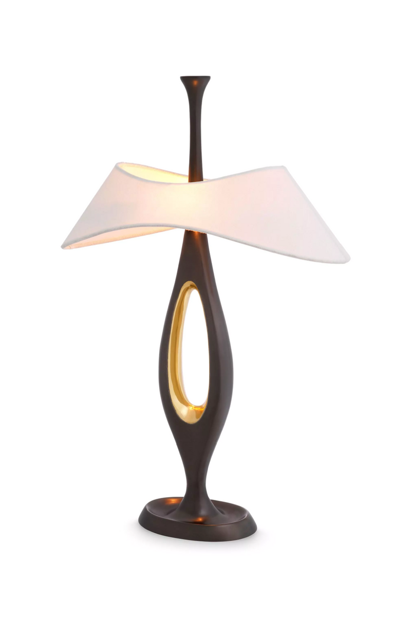 Lampe de table en bronze et laiton brossé | Eichholtz Gianfranco | Meubleluxe.fr