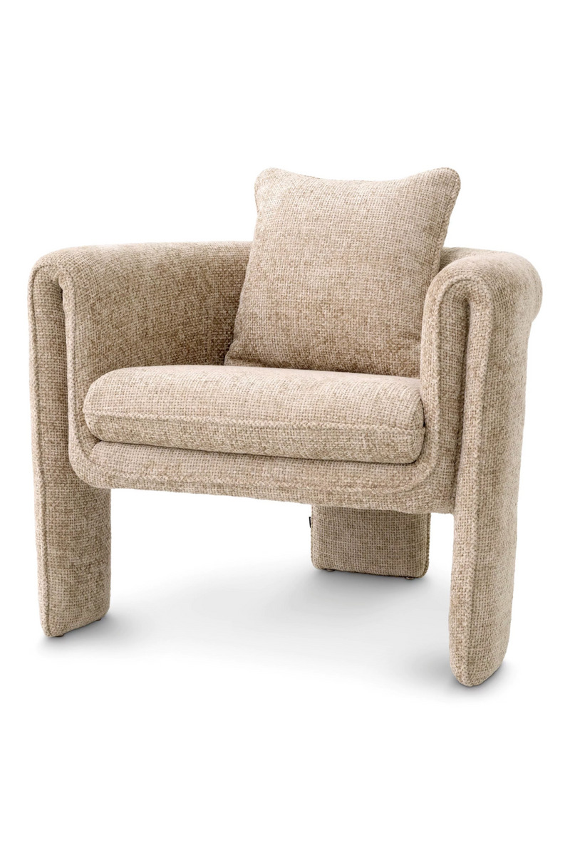 Fauteuil en Lyssa sable | Eichholtz Toto | Meubleluxe.fr