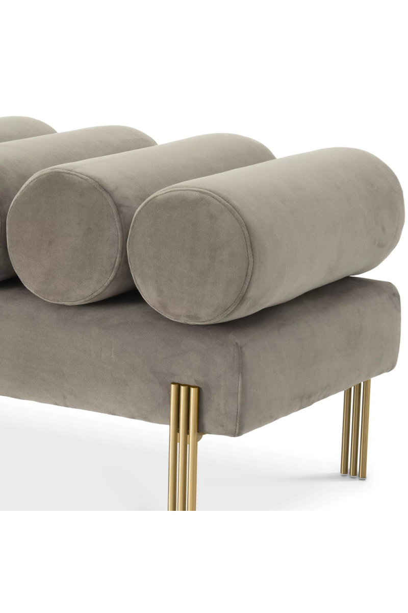 Banc en velours gris | Eichholtz Oxley | Meubleluxe.fr