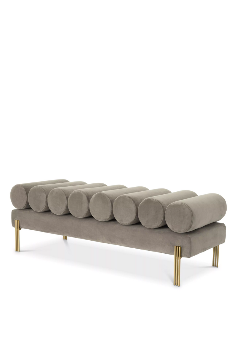 Banc en velours gris | Eichholtz Oxley | Meubleluxe.fr