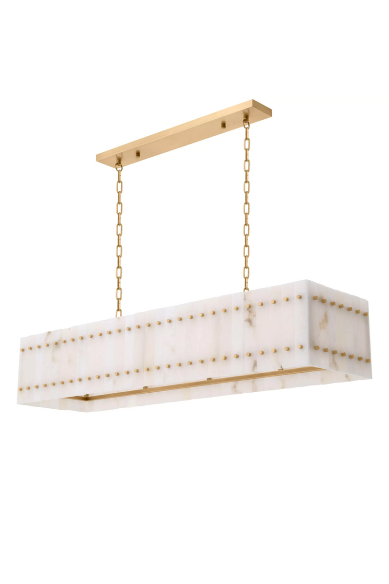 Lustre rectangulaire en albâtre | Eichholtz Ruby | Meubleluxe.fr