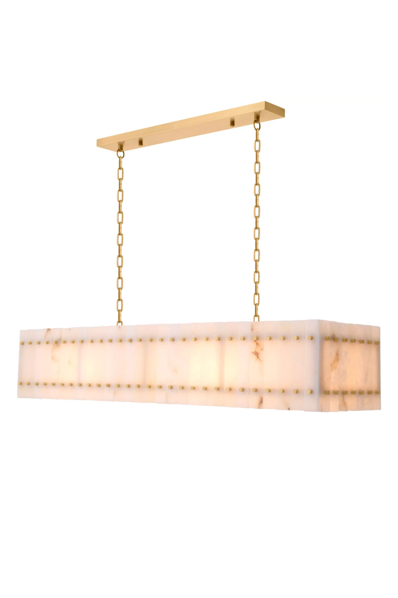 Lustre rectangulaire en albâtre | Eichholtz Ruby | Meubleluxe.fr