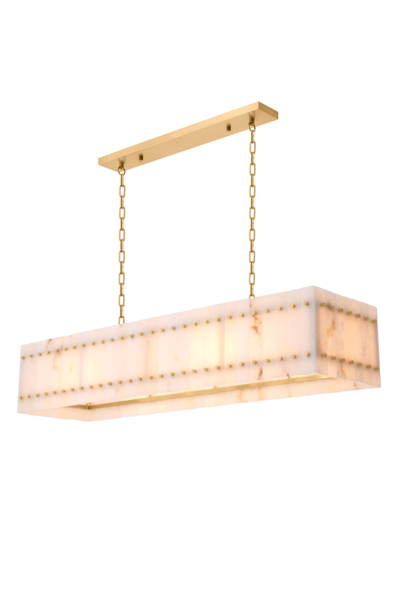 Lustre rectangulaire en albâtre | Eichholtz Ruby | Meubleluxe.fr