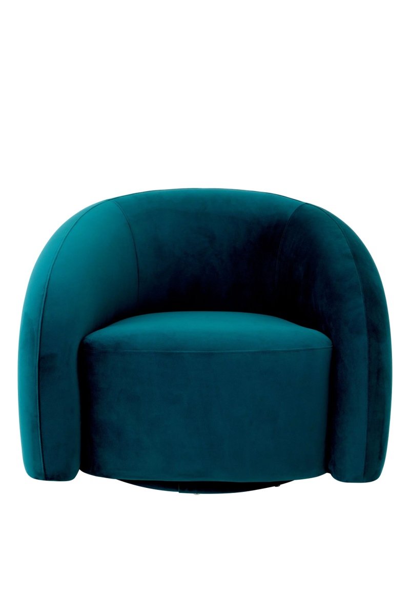 Fauteuil en velours bleu tricolore | Eichholtz Novelle | Meubleluxe.fr