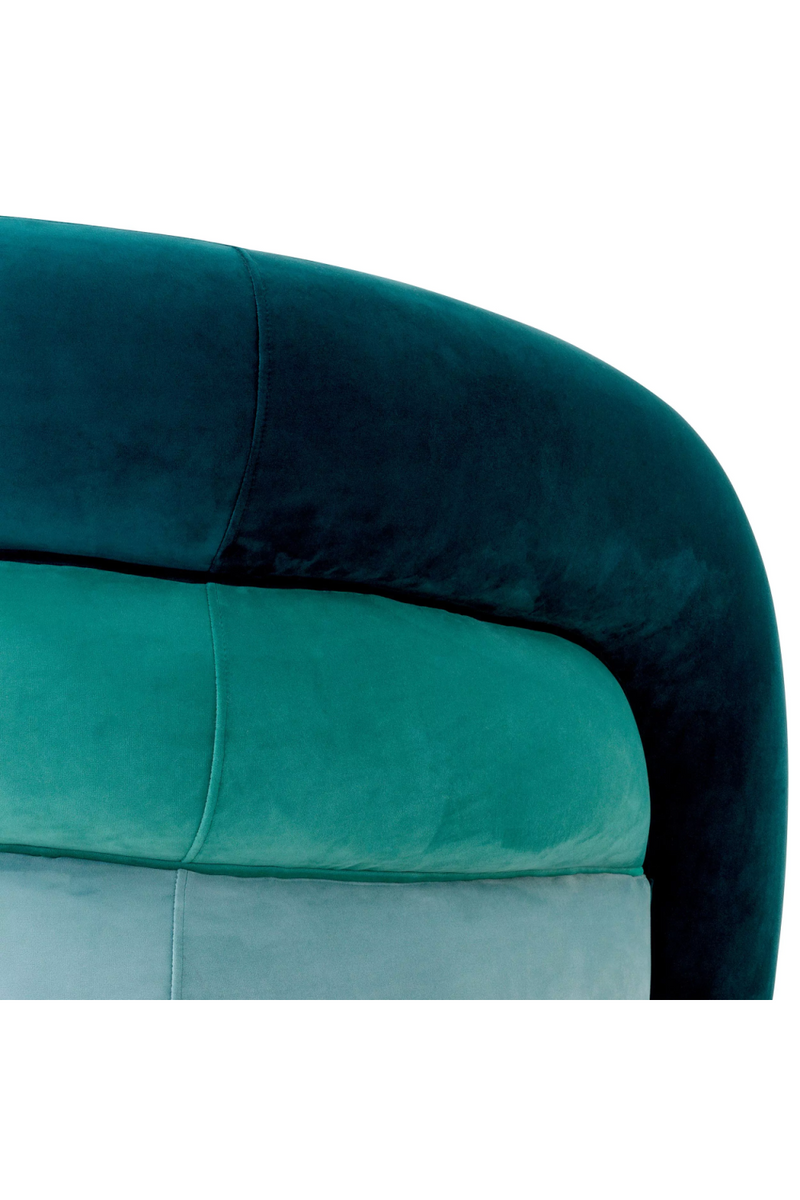 Fauteuil en velours bleu tricolore | Eichholtz Novelle | Meubleluxe.fr