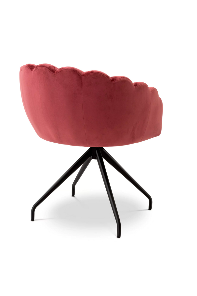 Chaise de salle à manger en velours rouge | Eichholtz Luzern | Meubleluxe.fr