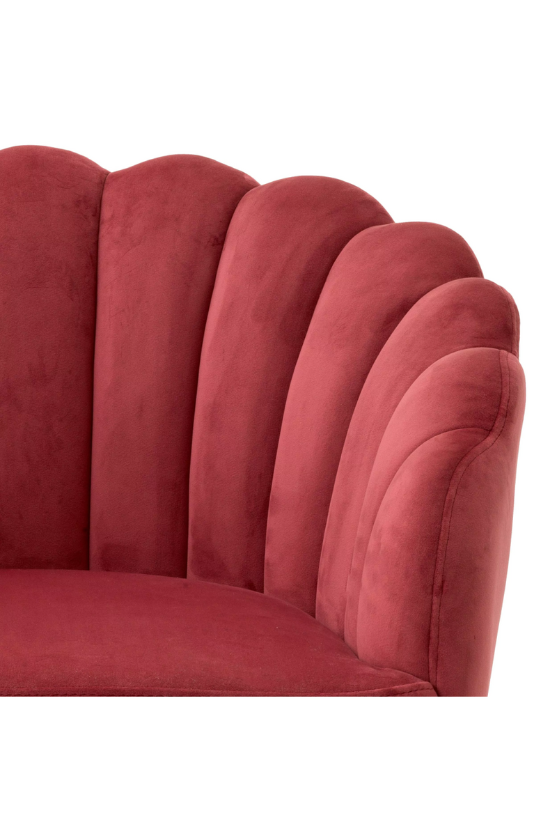 Chaise de salle à manger en velours rouge | Eichholtz Luzern | Meubleluxe.fr