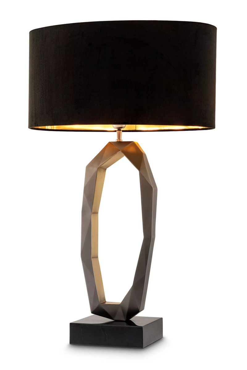 Lampe de table en laiton vieilli et bronze | Eichholtz Santos | Meubleluxe.fr