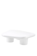 Table basse blanche en fibre de verre gloss | Eichholtz Matiz | Meubleluxe.fr
