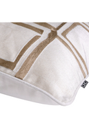 Coussin carré blanc et beige 100% coton | Eichholtz Ribeira | Meubleluxe.fr