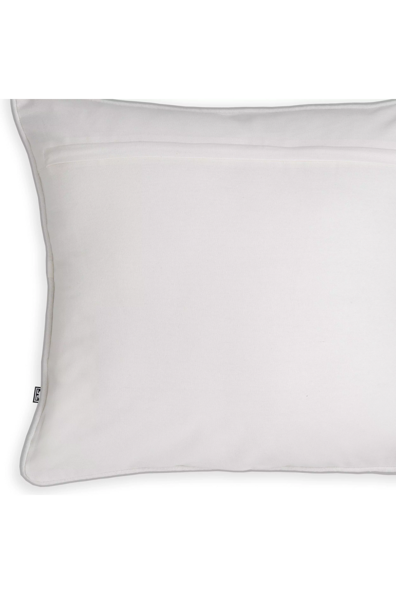 Coussin rectangulaire beige et blanc 100% coton | Eichholtz Abaças | Meubleluxe.fr